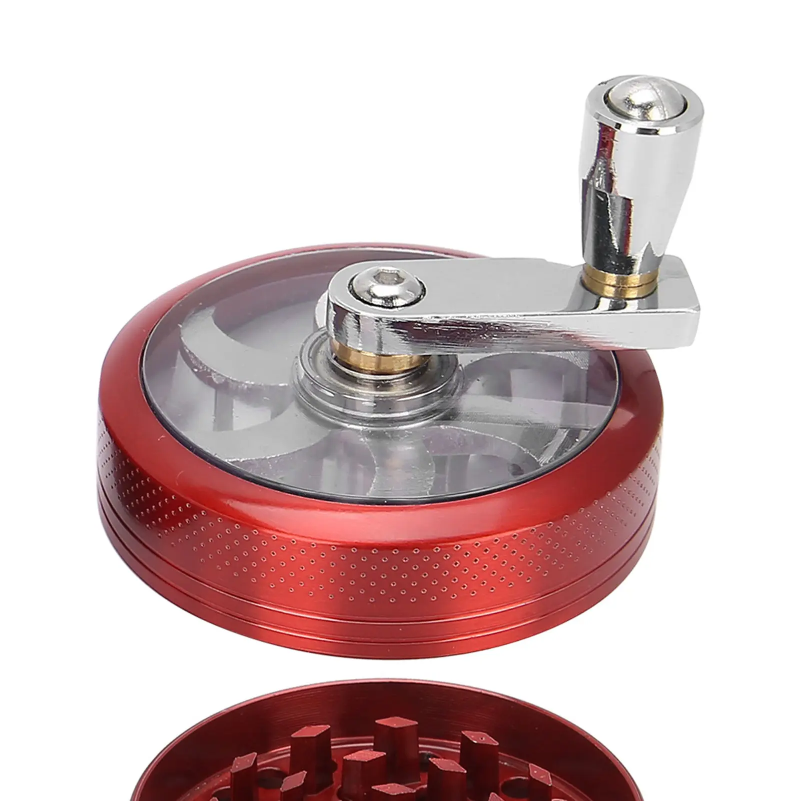 4 Layer Smoking Grinder Hand-Shaked Zinc Alloy Grinding Tool 55mm with Magnetic Cover 4-Layer Smoking Grinder