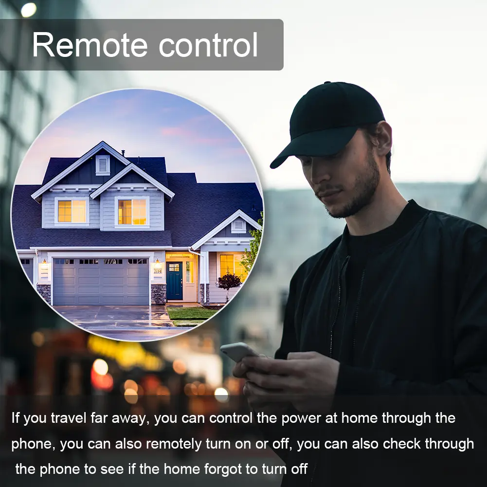 Tuya WiFi Intelligent Circuit Breaker Automatic Reclosing Switch Timer APP Control Compatible with Alexa Google