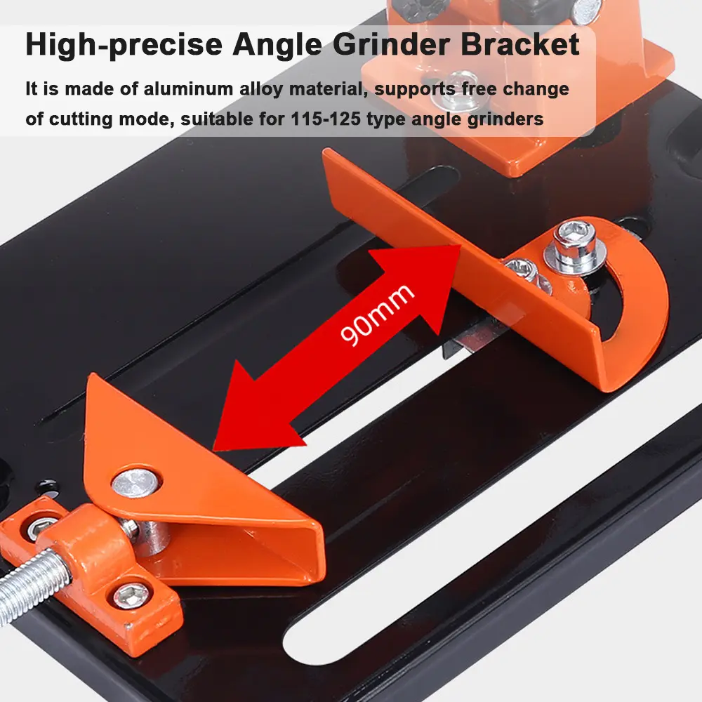 Aluminum Alloy Angle Grinder Modified Cutting Machine Bracket Stand Metal Cutting Tool Bracket Holder for 115 125mm