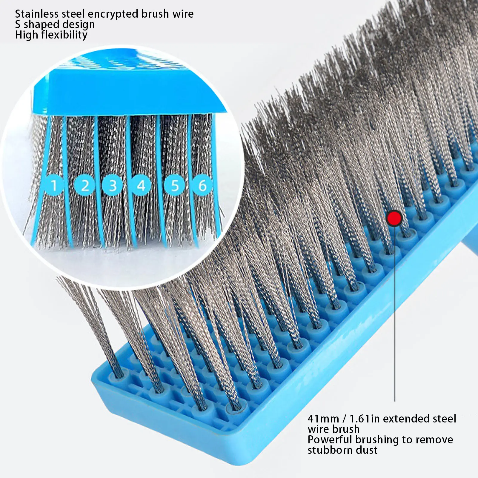 Telescopic Handle Wire Broom 30cm Heavy Duty Steel Wire Broom Stainless Steel Telescopic Handle Outdoor Floor Scrub Brush