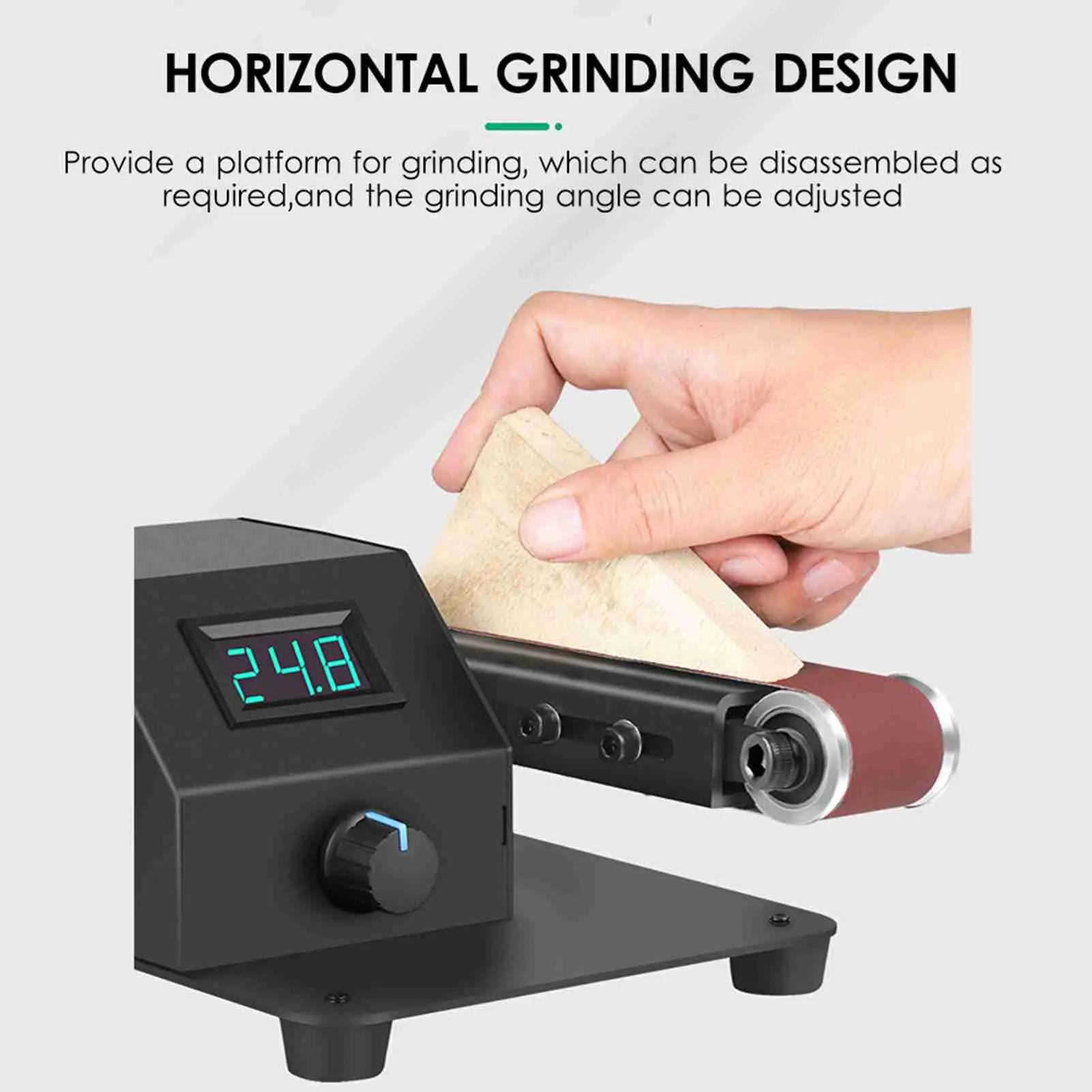 350W Vertical & Horizontal Mini Belt Sander Electric Sanding Polishing Grinding Machine Grinding Sander Grinder Small Sand-belt