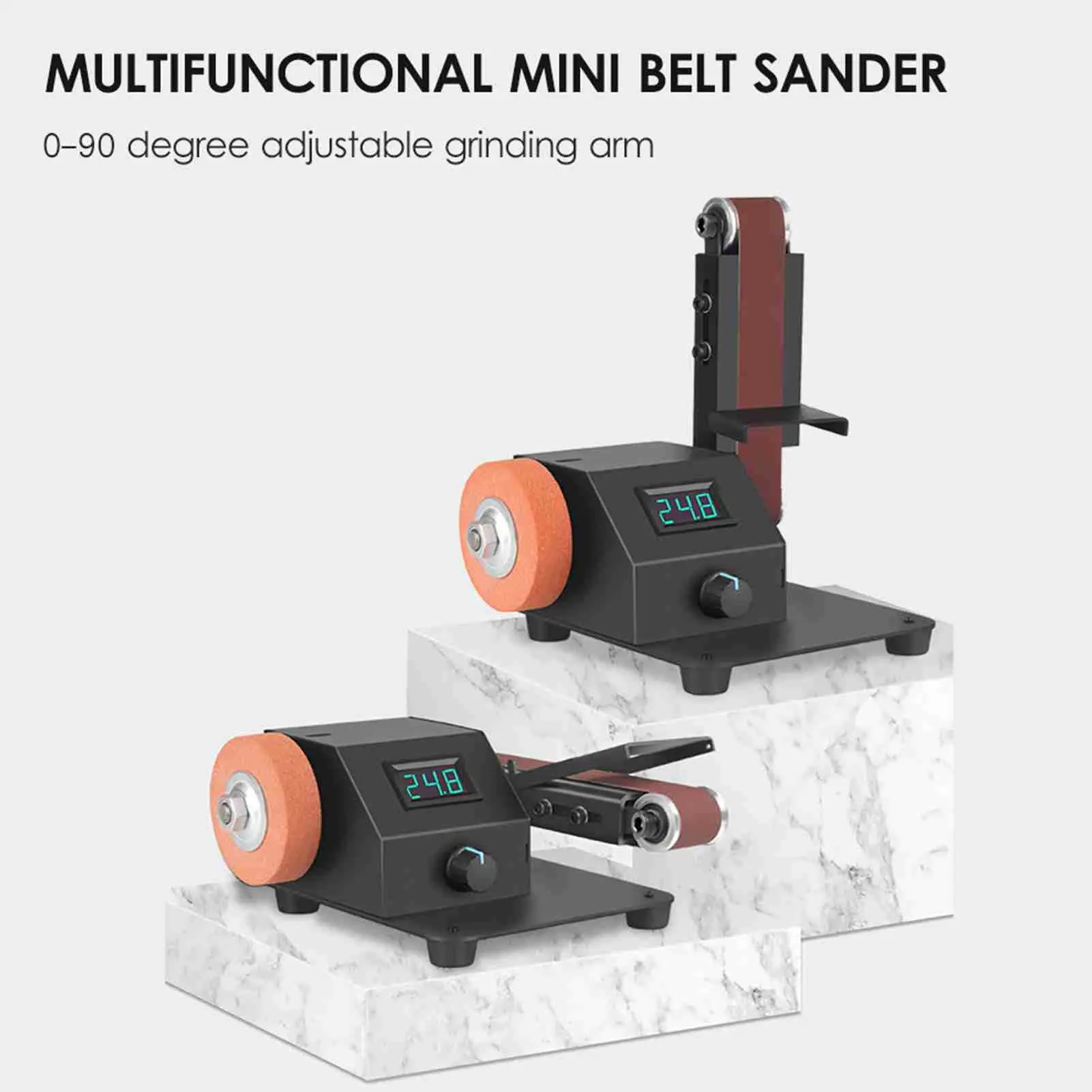350W Vertical & Horizontal Mini Belt Sander Electric Sanding Polishing Grinding Machine Grinding Sander Grinder Small Sand-belt