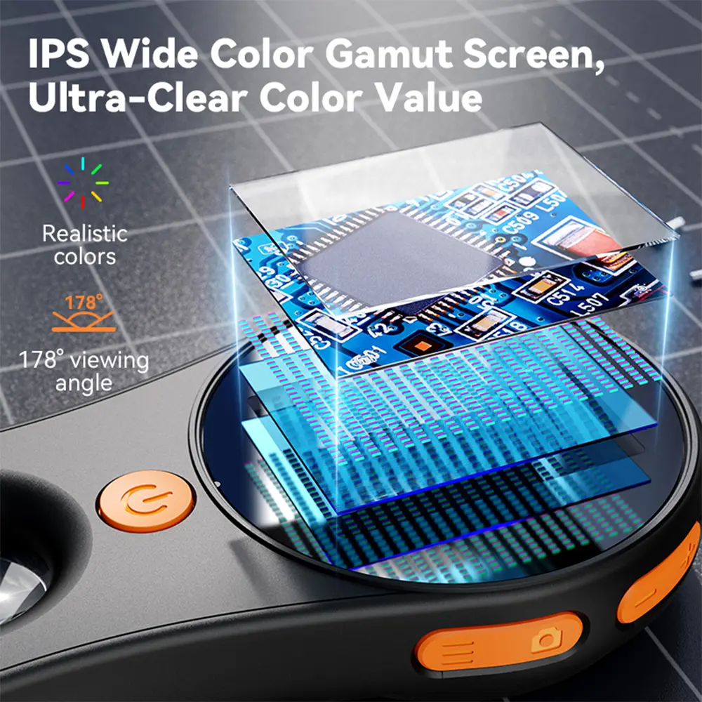 2.0inch Digital Handheld Microscope 1080P 500X Microscope with Magnifying Glass for Electronics Coins Jewelry Watch Repairs