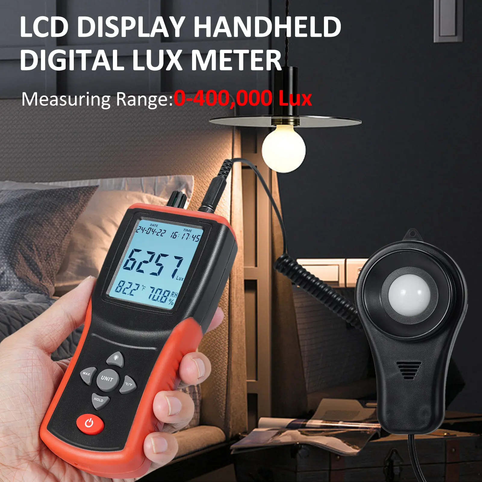 TL-603 Digital Professional 400000 Lux Meter Handheld Light Meter High Accuracy Lux/FC Measure Luxmeter Illuminometer Photomete