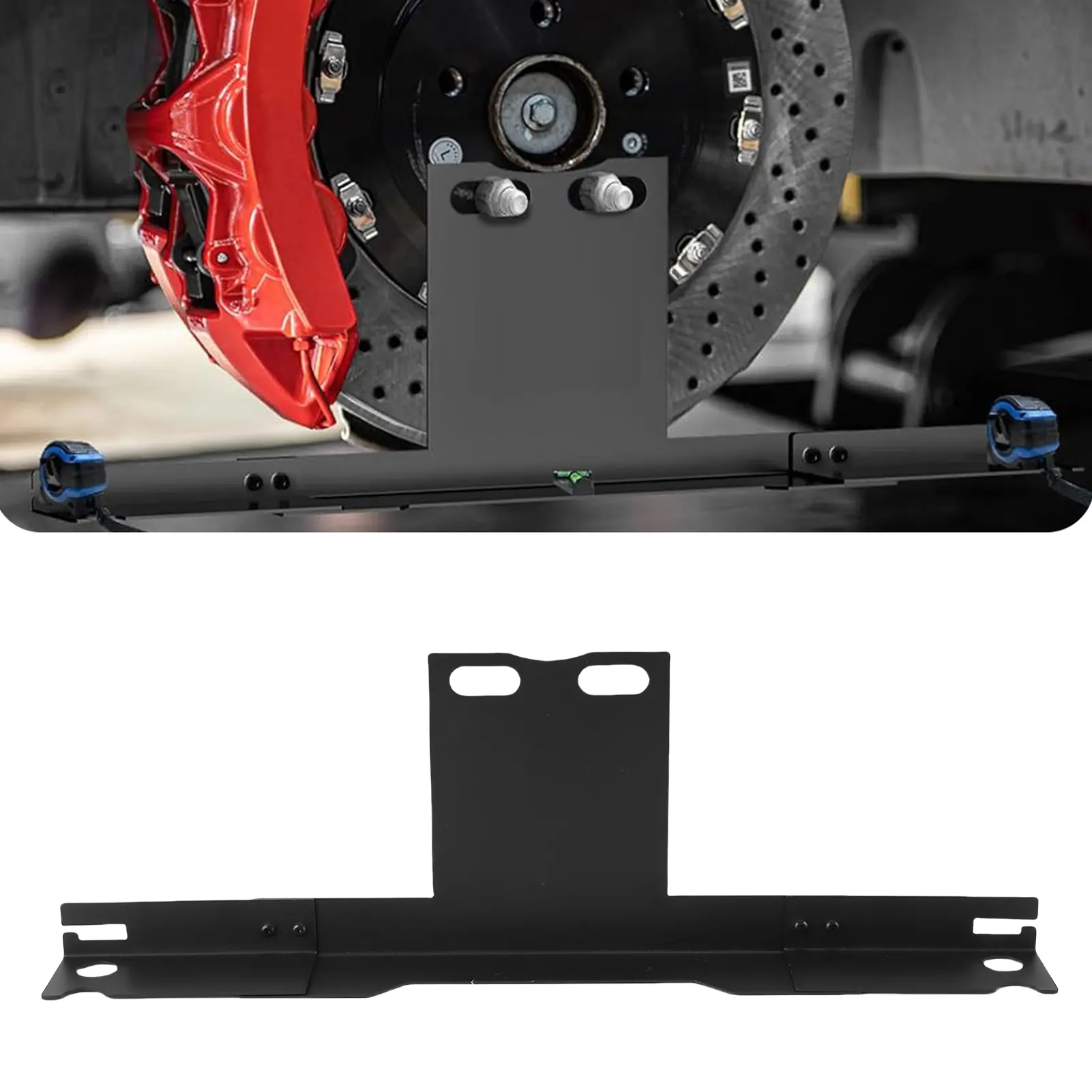 Heavy Duty Toe Alignment Tool Plates Steel Wheel Alignment Tool Plate with 2 Tape Measures Hanging Holes Wheel Alignment Tool