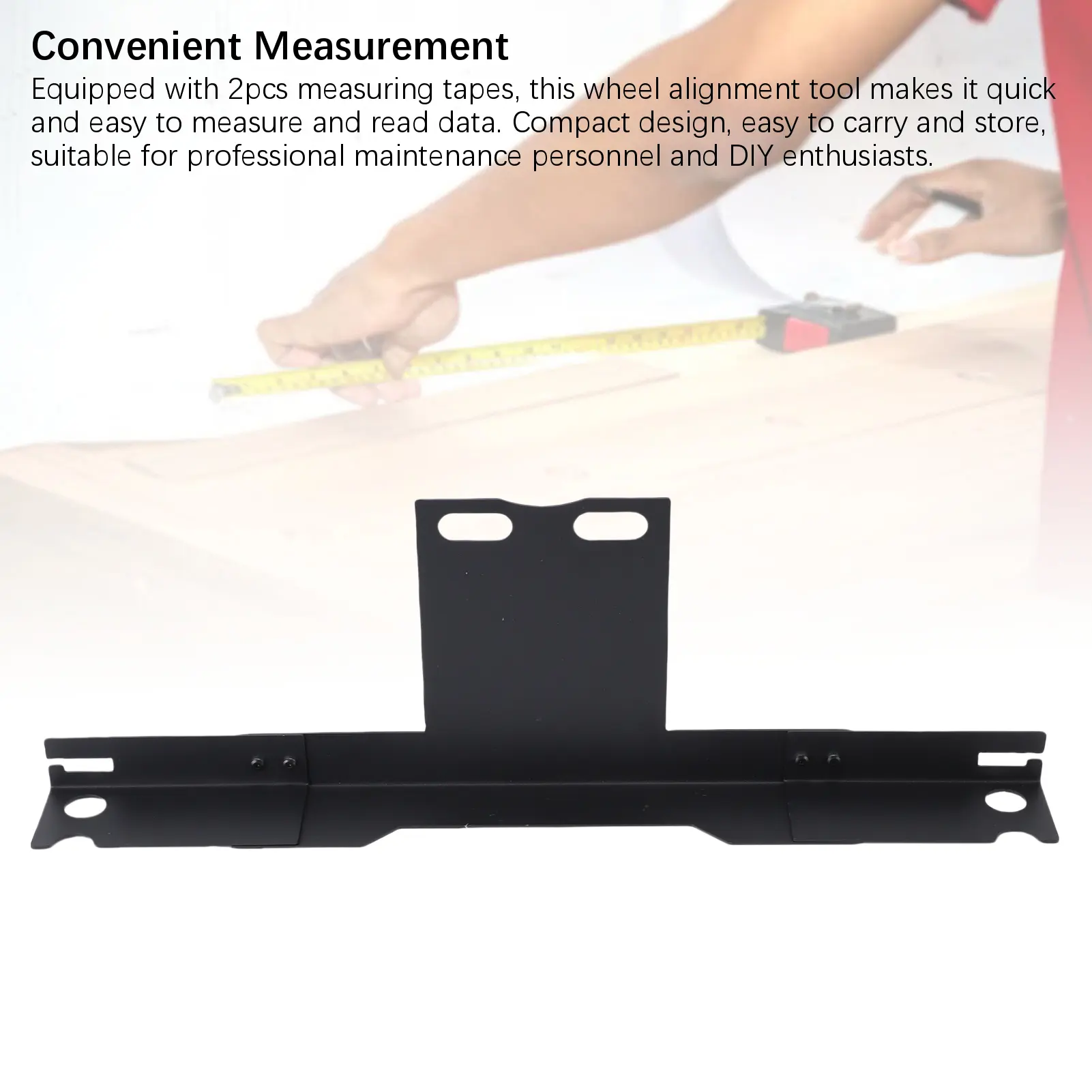 Heavy Duty Toe Alignment Tool Plates Steel Wheel Alignment Tool Plate with 2 Tape Measures Hanging Holes Wheel Alignment Tool