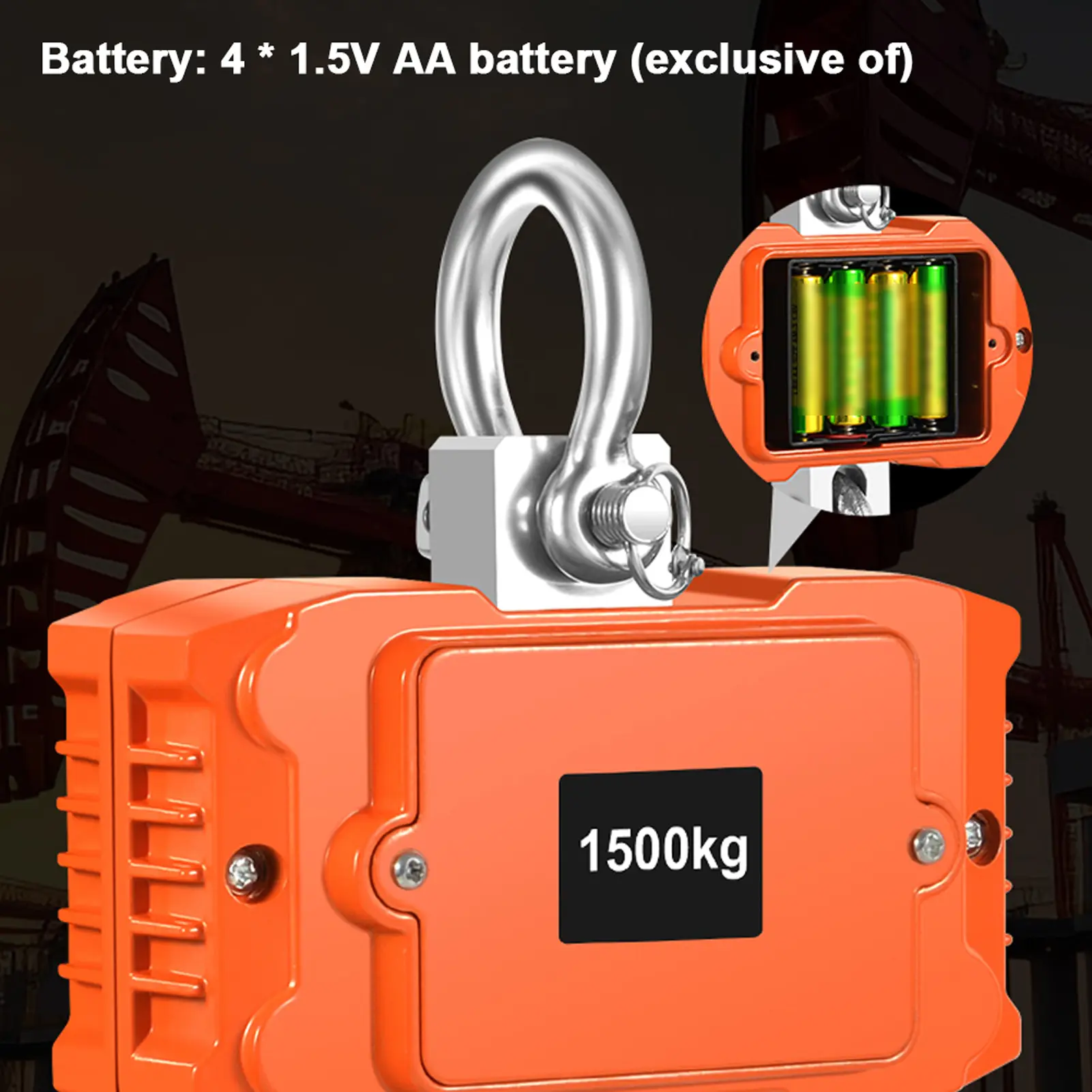 Digital LCD Display 1000kg Crance Scale Portable Electronic Heavy Duty Weight Hook Crane Industrial Grade Weighing Meter