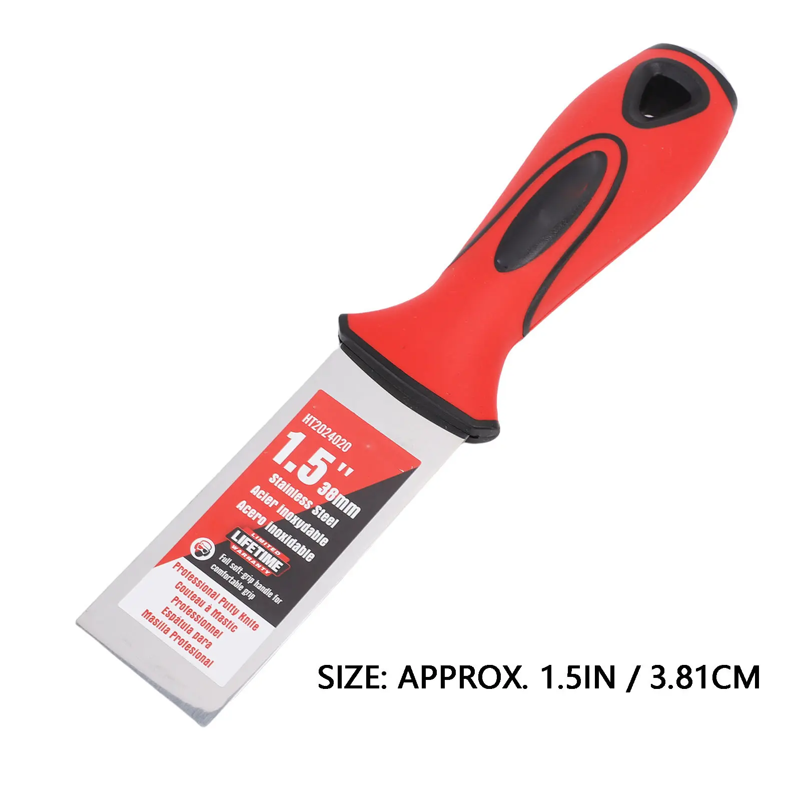 Paint Scraper Tool 1.5 Inch Double Color Handle Stainless Steel  Putty Scraper Tool Stainless Steel Paint Scraper