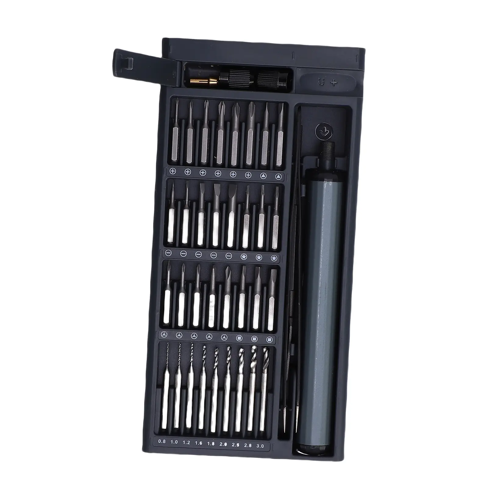 76 in 1 Magnetic Electric Screwdriver Set with LED Light and Digital Display, Cordless Mini Repair Tool Kit for Phone, Watch