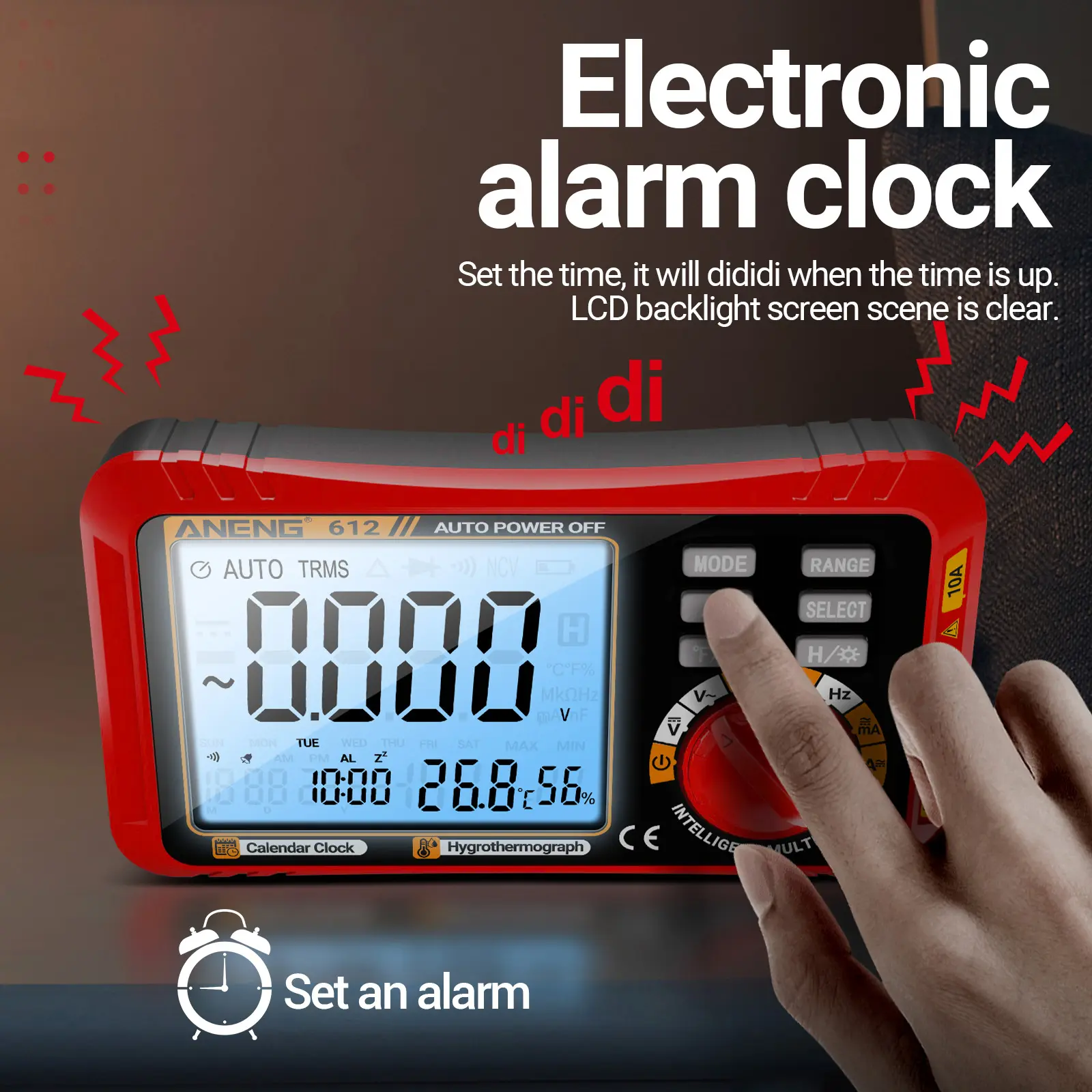 ANENG 612/613 Smart Digital Multimeters AC/DC Current Voltage Capacitance Professional Measurement Multimetro Test Tools