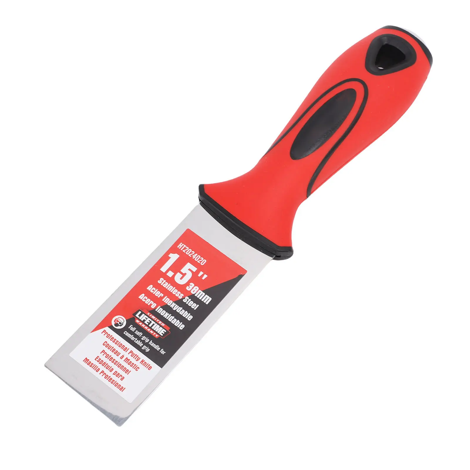 Paint Scraper Tool 1.5 Inch Double Color Handle Stainless Steel  Putty Scraper Tool Stainless Steel Paint Scraper