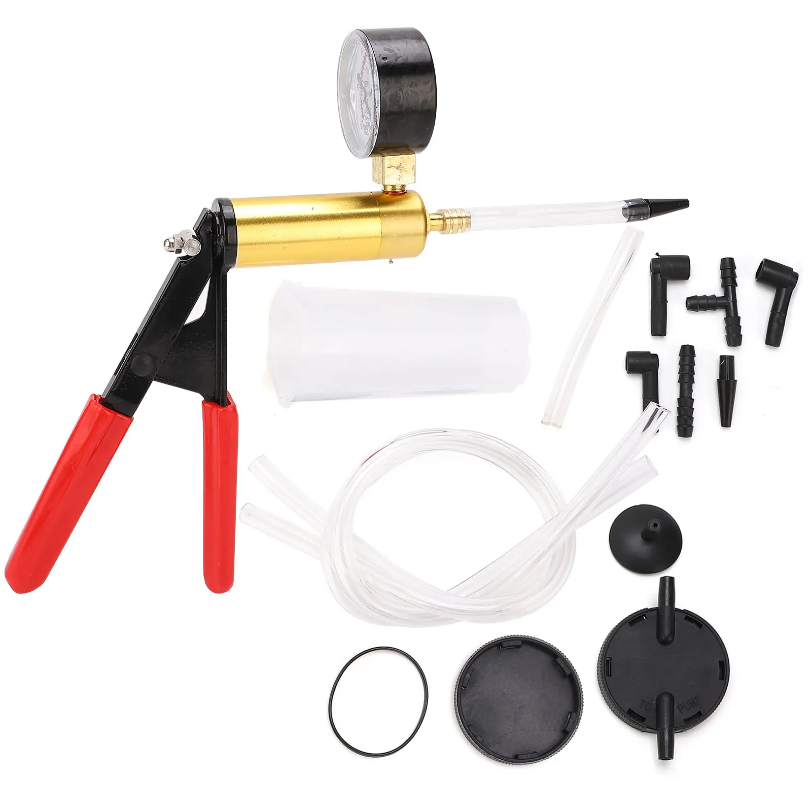 Brake Bleeder Tester Set Hand Held Brake Bleeder Tester Set Bleed Kit Vacuum Pump Car Motorbike Bleeding
