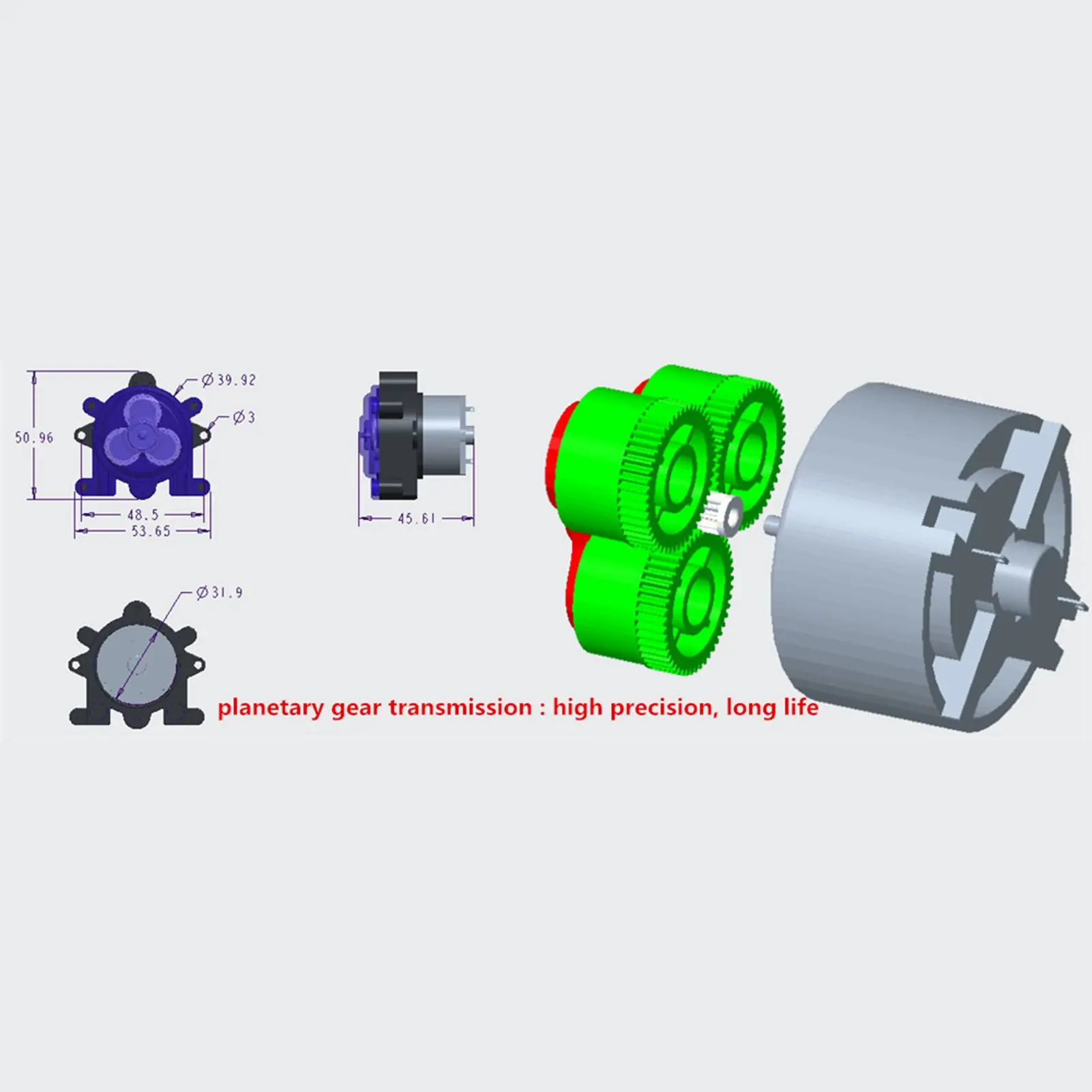 High-Flow Peristaltic Pump Miniature Dosing Pump Peristaltic Hose Pump for Lab Aquarium Chemical Analysis 10-26ml/min