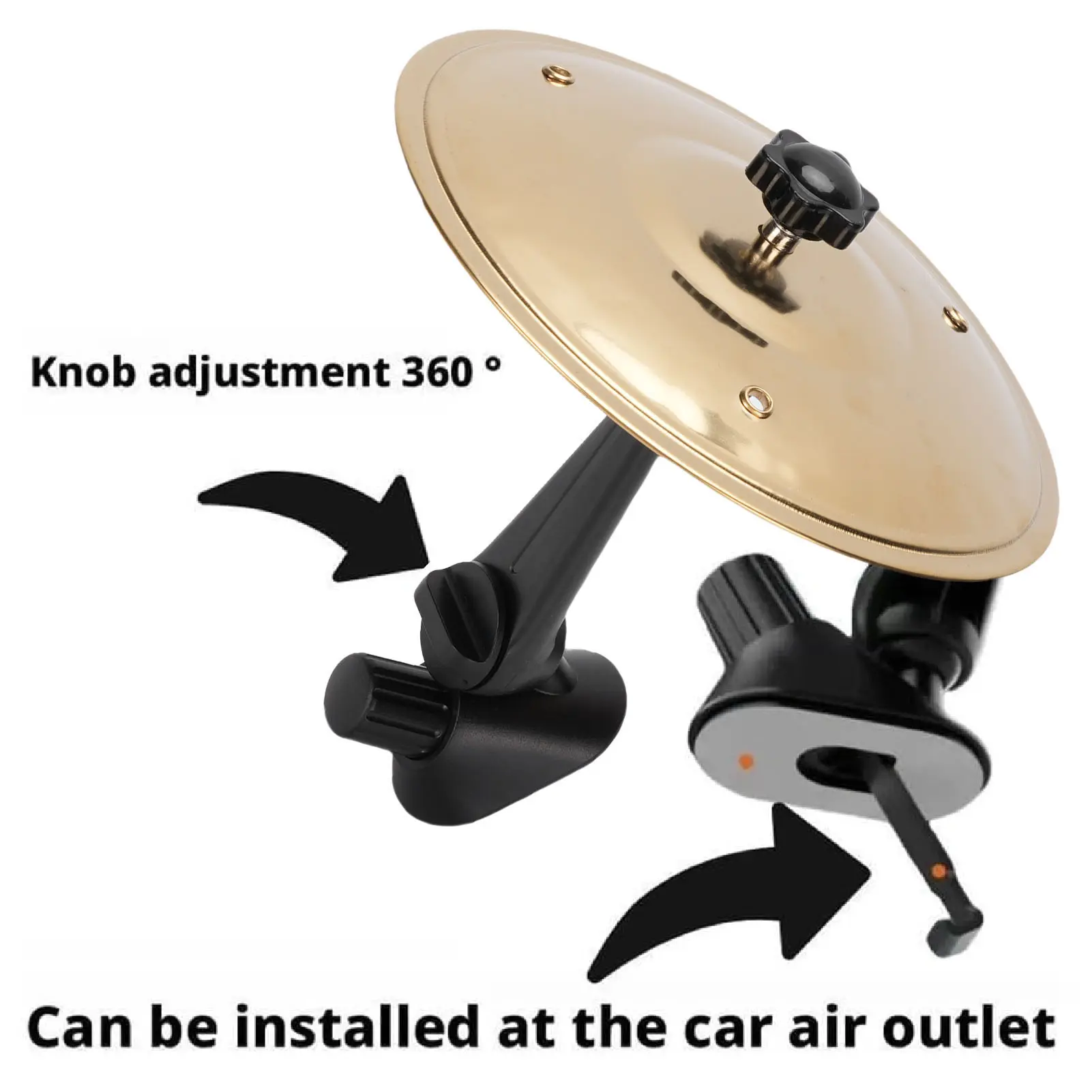 Car Air Vent Crash Cymbal Drum Car Crash Cymbal Mini Drum for Vehicles Air Vent Dash Small Fun Practical Accessories