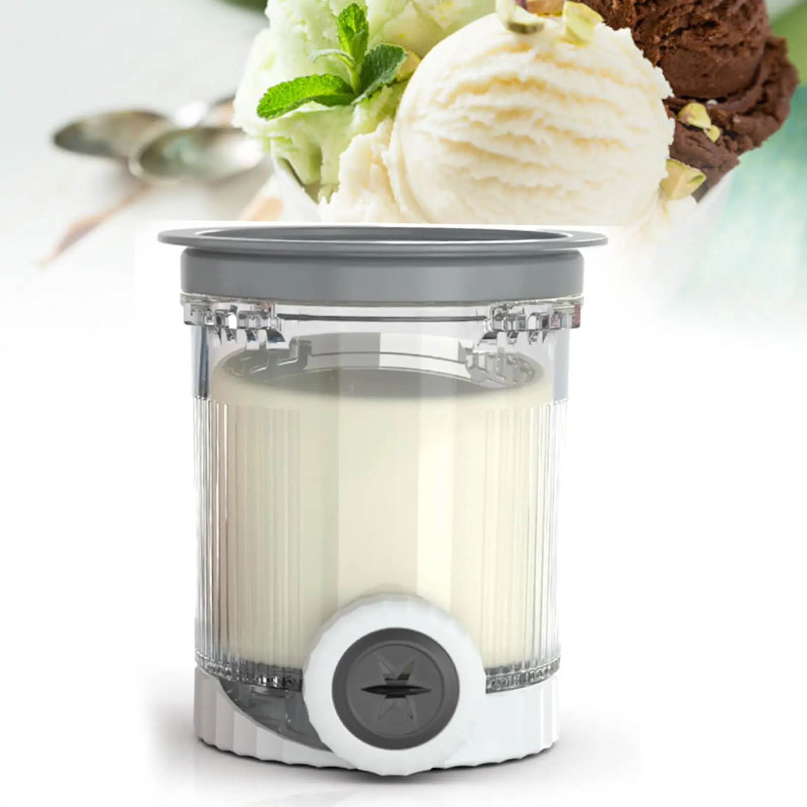 Ice Cream Storage Container Ice Cream Storage  Fit for NC700 NC701 Series Ice Cream Maker Pint Container Dishwasher Safe