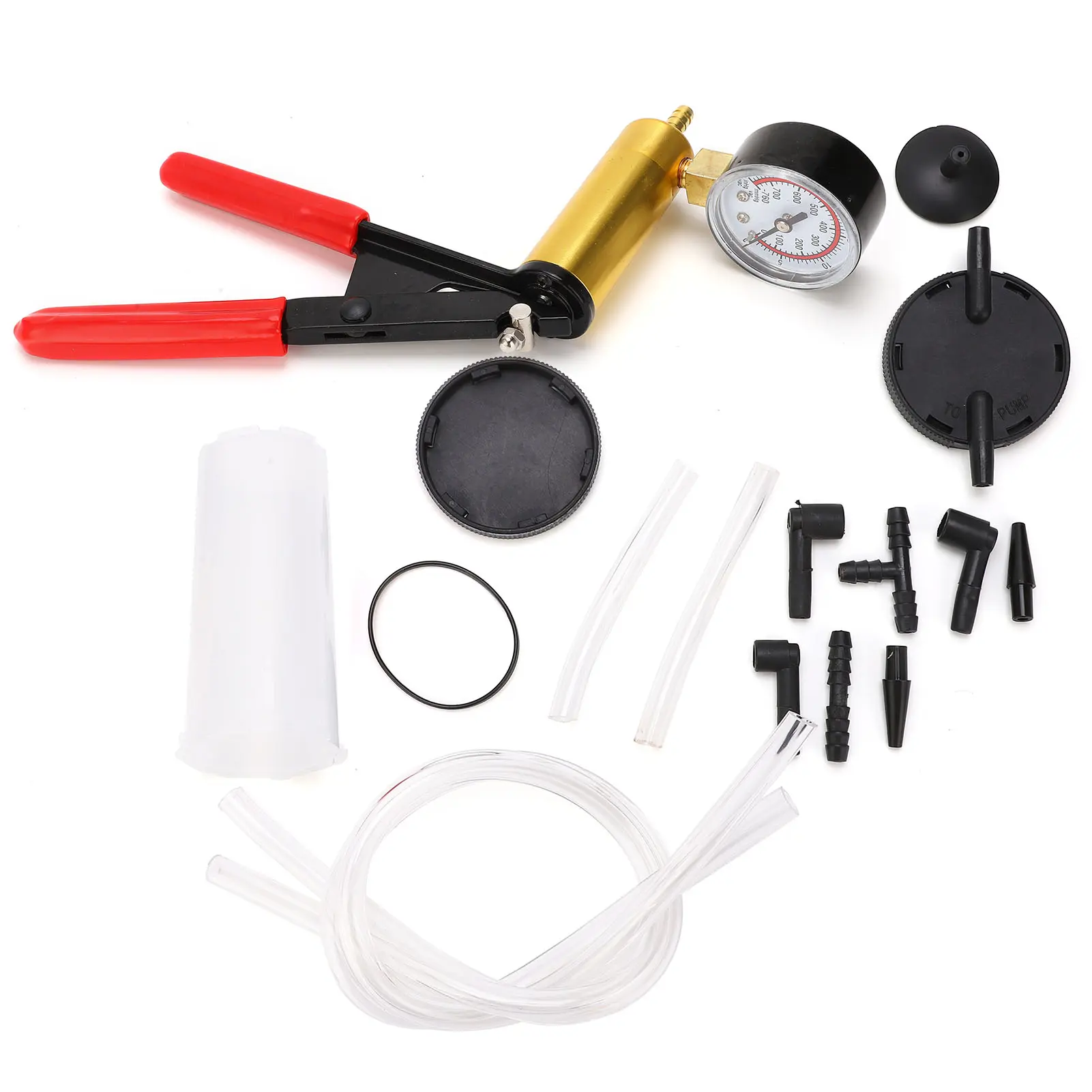Brake Bleeder Tester Set Hand Held Brake Bleeder Tester Set Bleed Kit Vacuum Pump Car Motorbike Bleeding