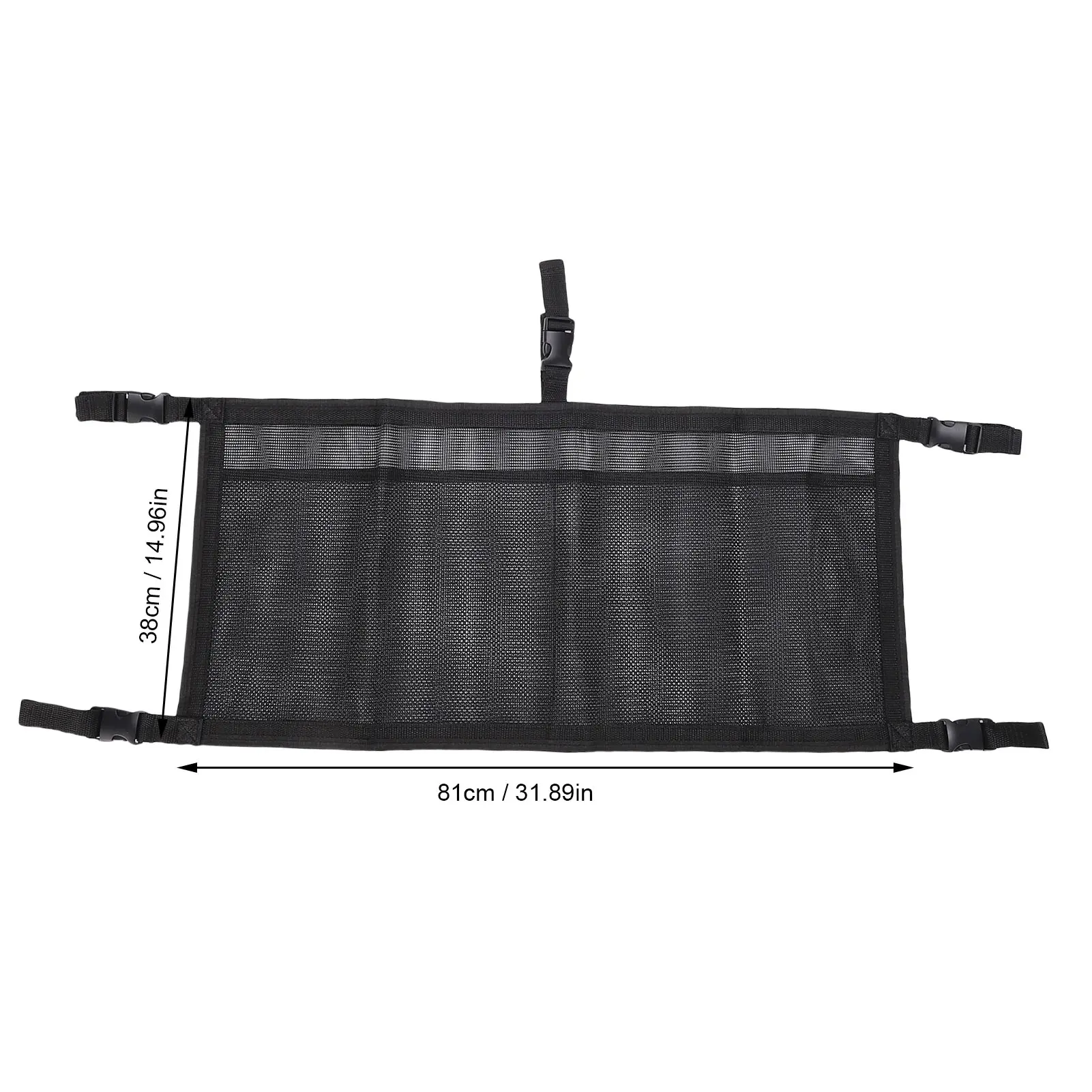 Boat Seat Organizing Bag Boat Storage Bag with 3 Divisions Adjustable Straps Mesh Boat Seat Organizing Suspended Bag for Yacht