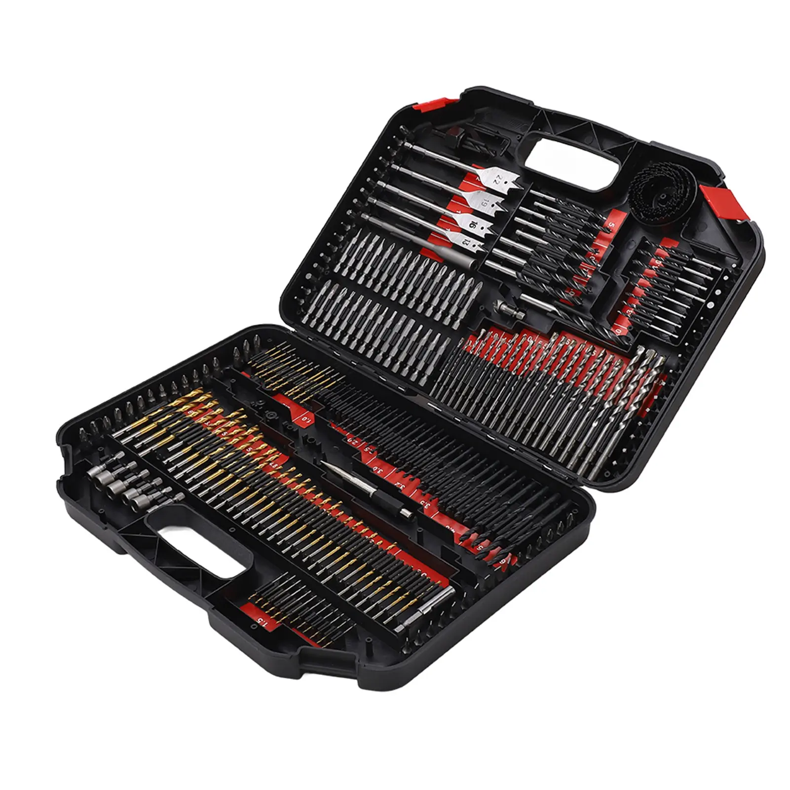 246PCS/set Multifunctional Combination Drill Bit Screw Bits Set Kit with Black Plastic Box Multifunctional Drill Bits Set