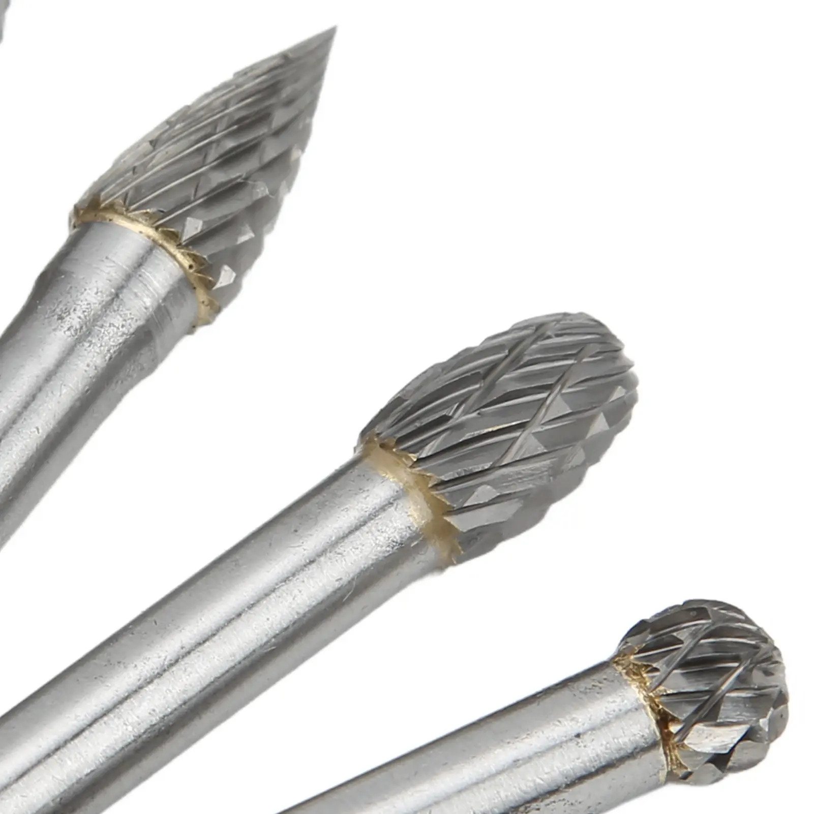 5pcs/Set Tungsten Carbide Rotary Burrs Bits Set 6x8mm Double Cut for Polishing Grinding Engraving Drilling Carbide Cutting Burrs