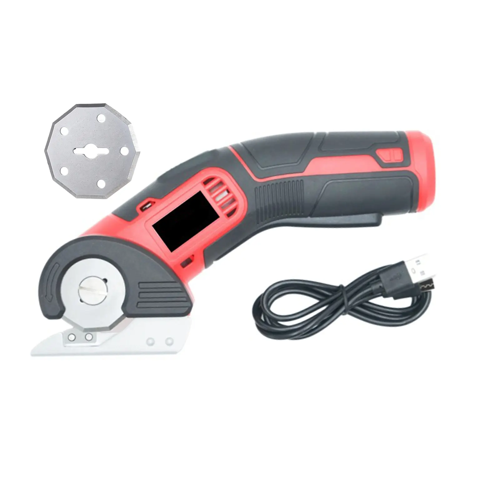 Cordless Electric Scissors 4V 2000mah Rechargeable Cutter with Safety Lock 240RPM for Cardboard Leather Paper Felt Fabric Denim