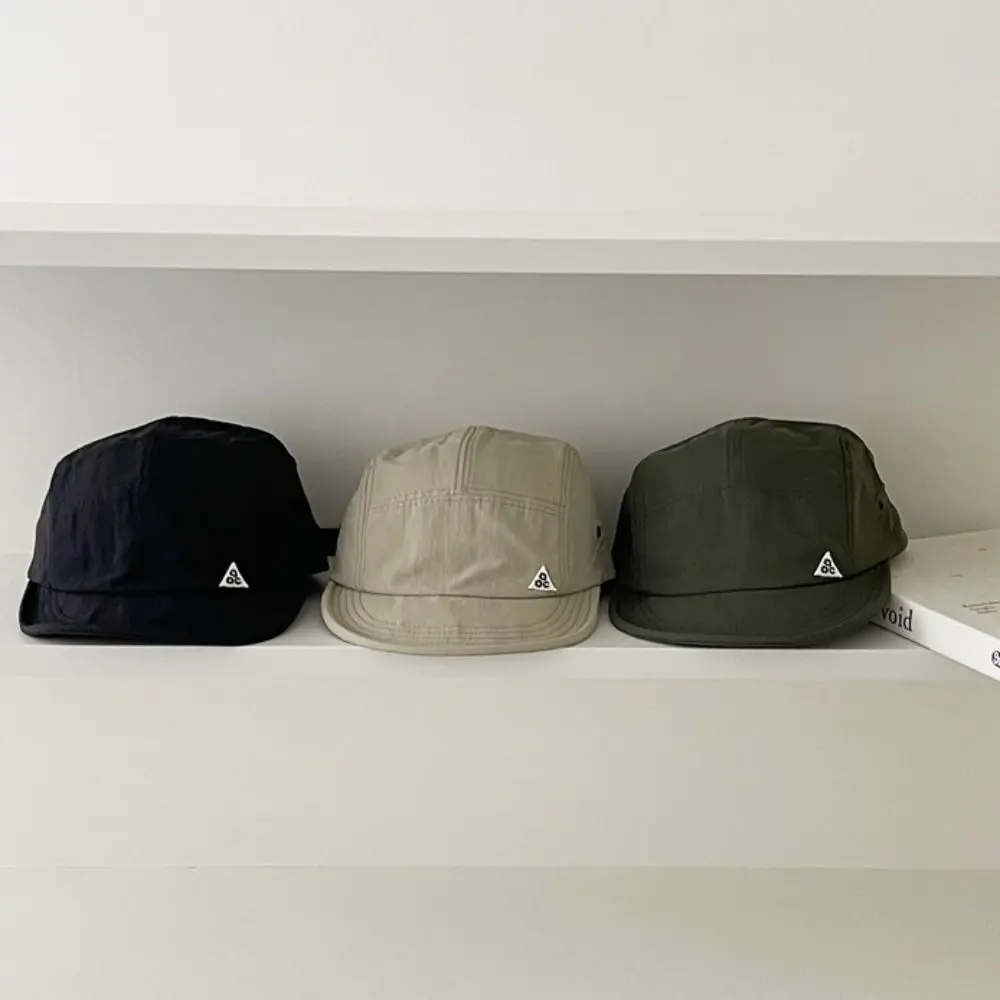 Adjustable Retro Quick-drying Short Brim Baseball Caps Summer Outdoor Sunscreen Casual Versatile 5-flap Tooling Camping Hat