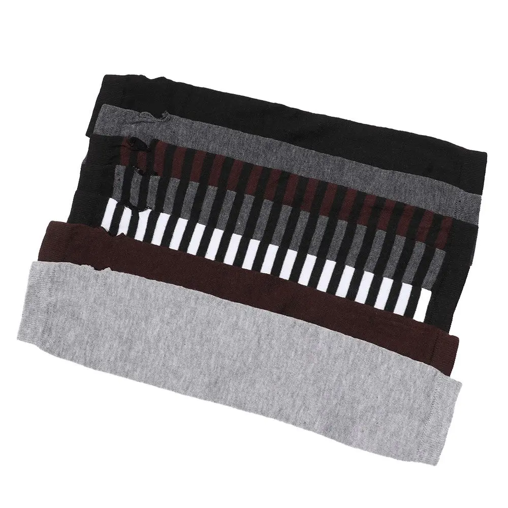 Wristband Arm Warmer Long Sleeve Striped Women Girls Cotton Classic Fingerless Long Gloves