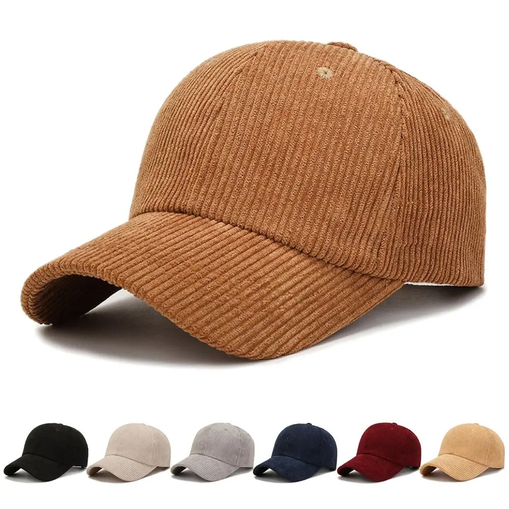 Unisex Vintage Baseball Hat Spring Autumn Corduroy Baseball Cap Adjustable Hip Hop Cap Women Men Outdoor Cap