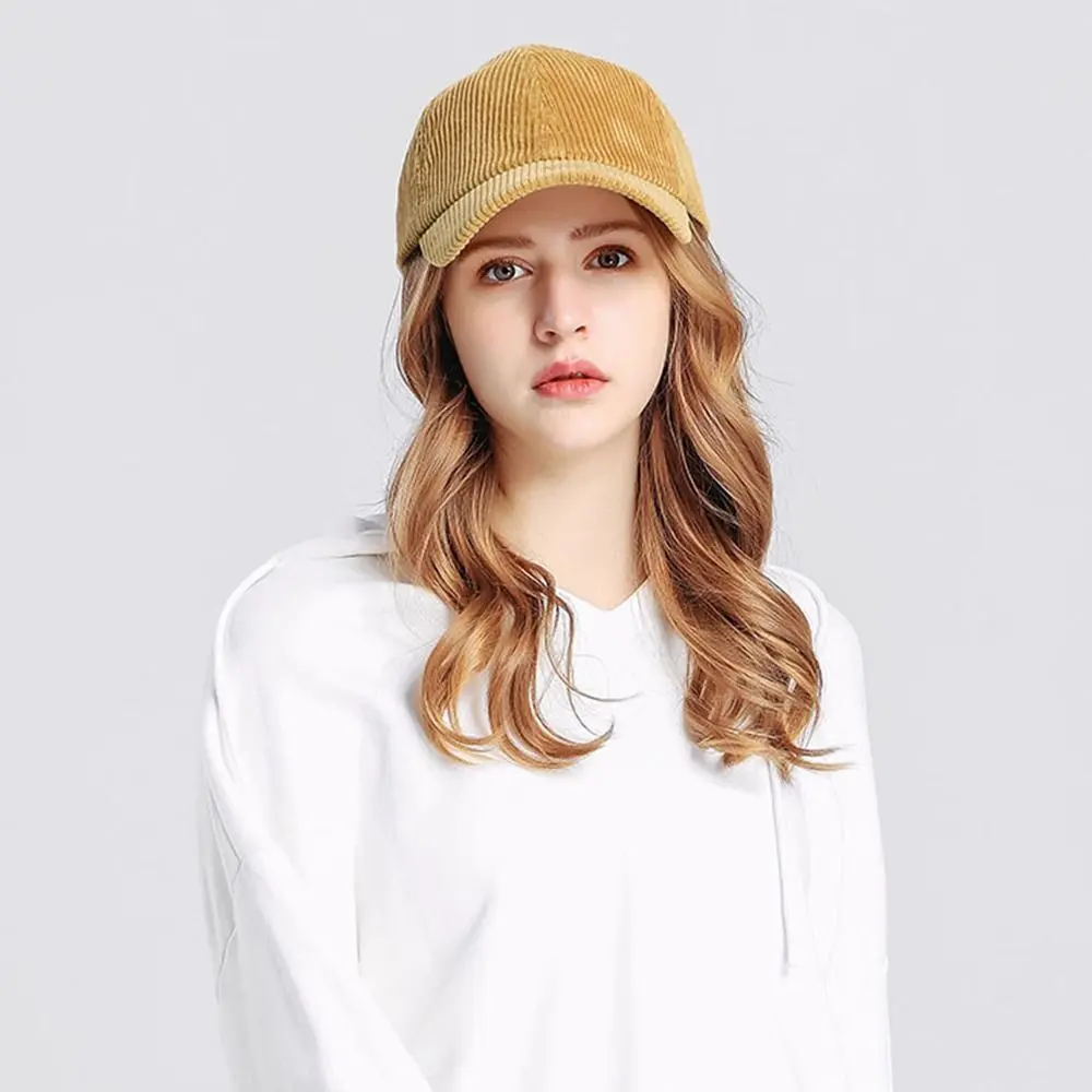 Unisex Vintage Baseball Hat Spring Autumn Corduroy Baseball Cap Adjustable Hip Hop Cap Women Men Outdoor Cap