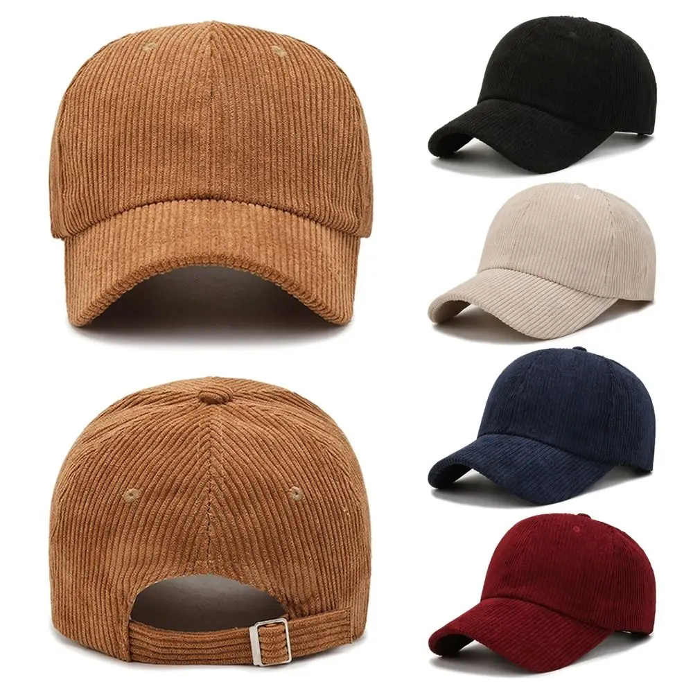 Unisex Vintage Baseball Hat Spring Autumn Corduroy Baseball Cap Adjustable Hip Hop Cap Women Men Outdoor Cap