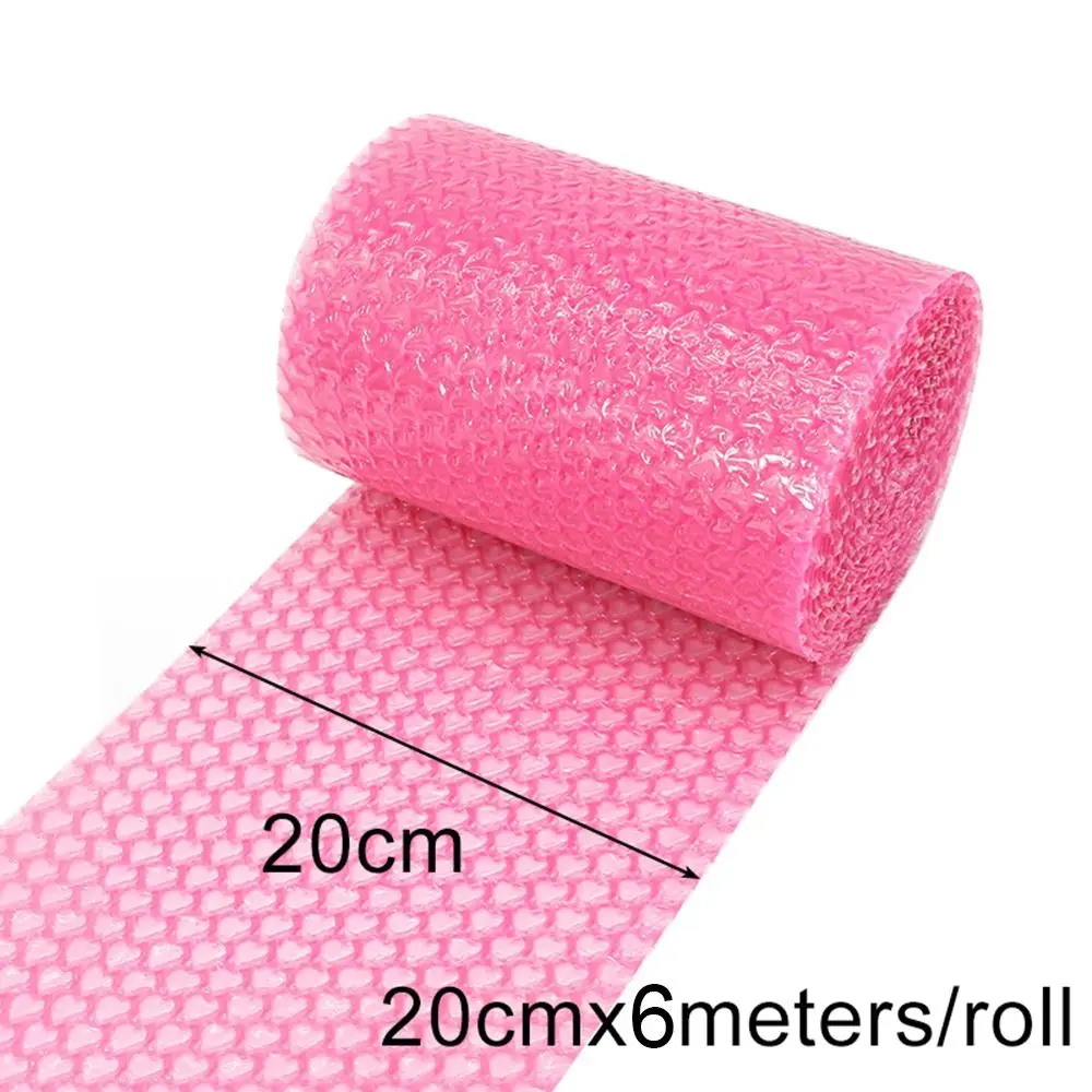 Lovely 0.2*6M Thicked Heart Shape Bubble Wrap Shockproof Packaging Buffer Bubble Paper Foam Roll Buffer Packaging Goods Pack