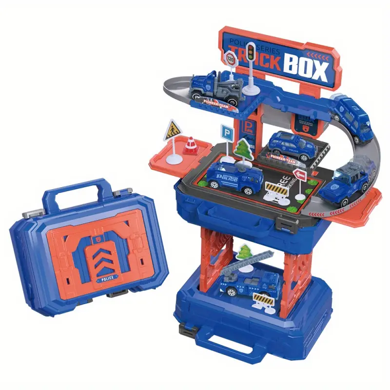 DIY Assembly Children's Storage Track Parking Lot Toys Children's Garage Set Preschool Toys Car Garage Educational Toy Set Gifts