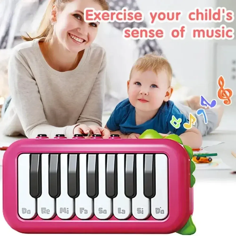 Kids Multifunctional Music Keyboard With Lights Baby Early Education Mini Electronic Piano Keyboard Portable Child Pocket Piano