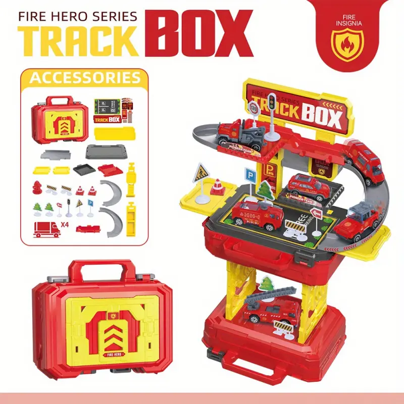 DIY Assembly Children's Storage Track Parking Lot Toys Children's Garage Set Preschool Toys Car Garage Educational Toy Set Gifts