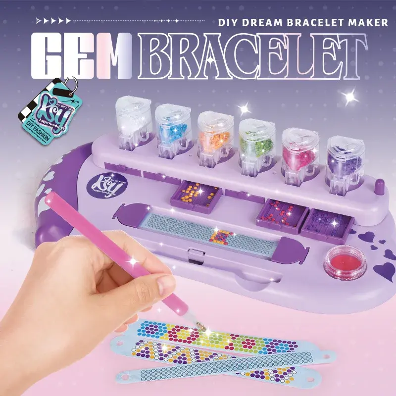 Children's Diy Puzzle Creative Handmade Diamond Weaving Hand Rope Set, Suitable for Girls to Dress Up as Home Decoration Toys
