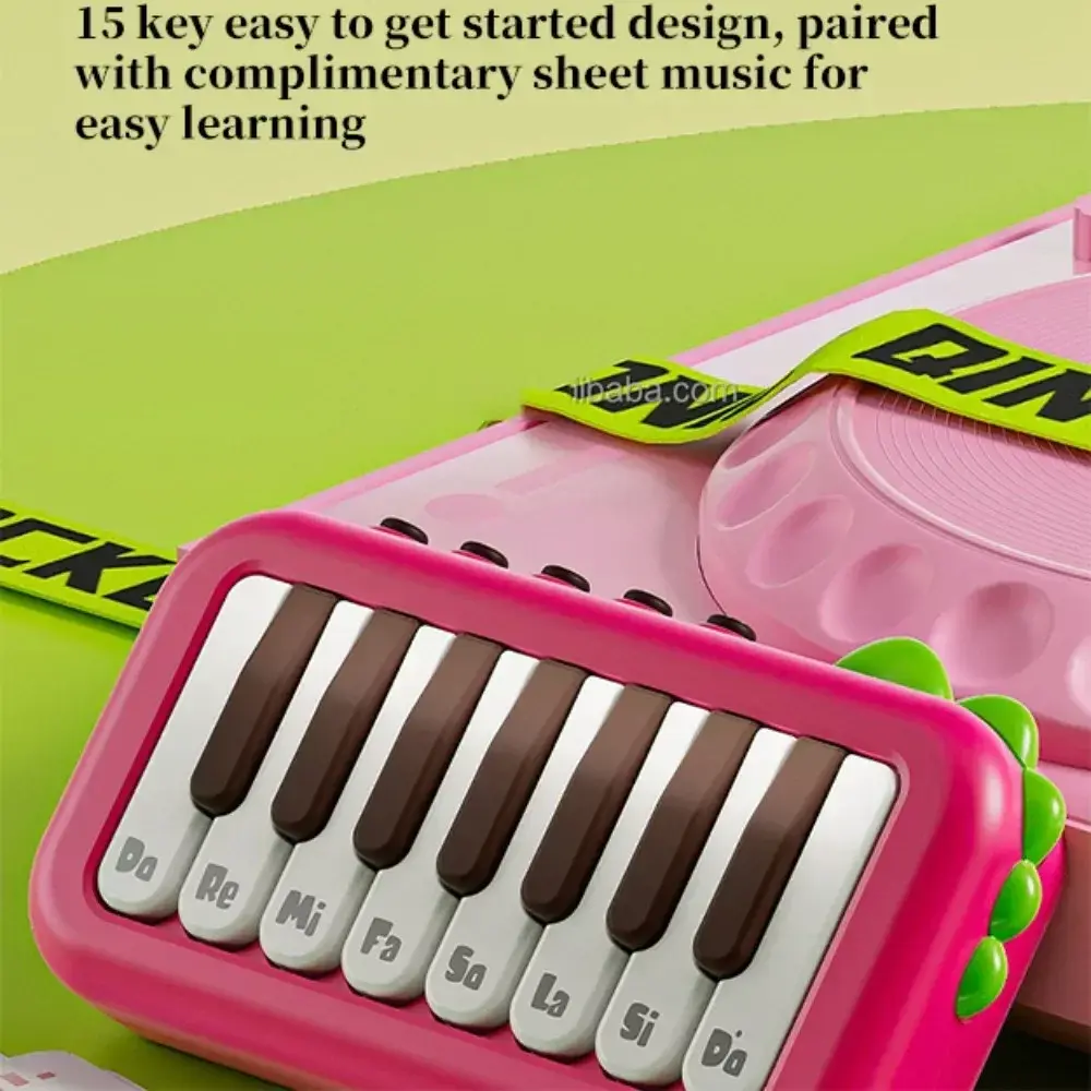 Kids Multifunctional Music Keyboard With Lights Baby Early Education Mini Electronic Piano Keyboard Portable Child Pocket Piano