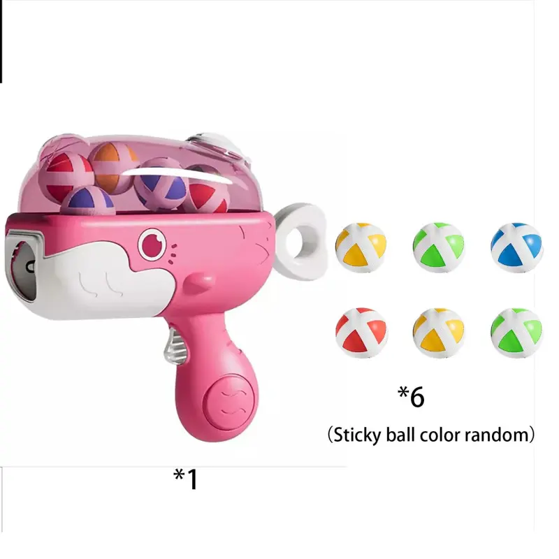 Indoor and Outdoor Parent Child Interactive Shooting Competition Puzzle Toys Whale Sticky Ball Gun for Children