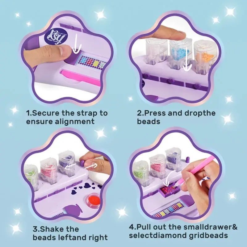 Children's Diy Puzzle Creative Handmade Diamond Weaving Hand Rope Set, Suitable for Girls to Dress Up as Home Decoration Toys