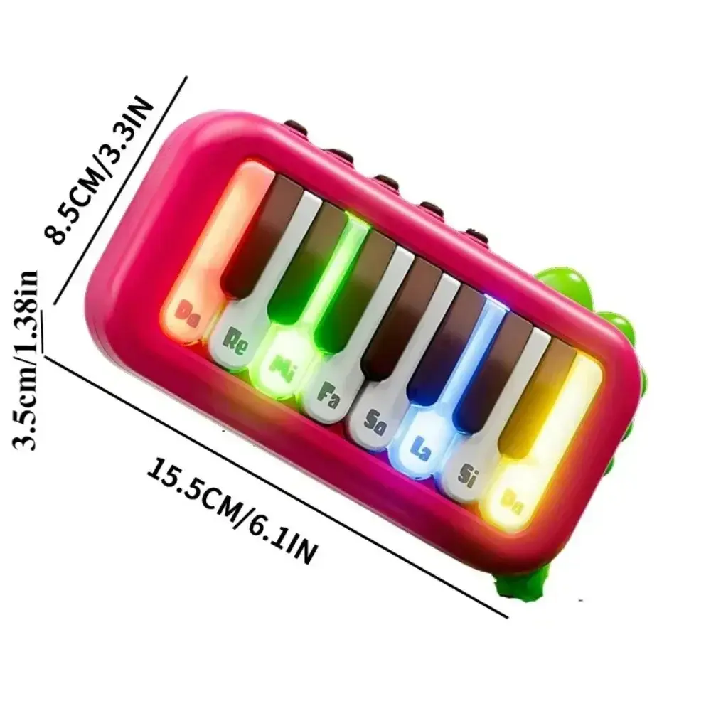 Kids Multifunctional Music Keyboard With Lights Baby Early Education Mini Electronic Piano Keyboard Portable Child Pocket Piano