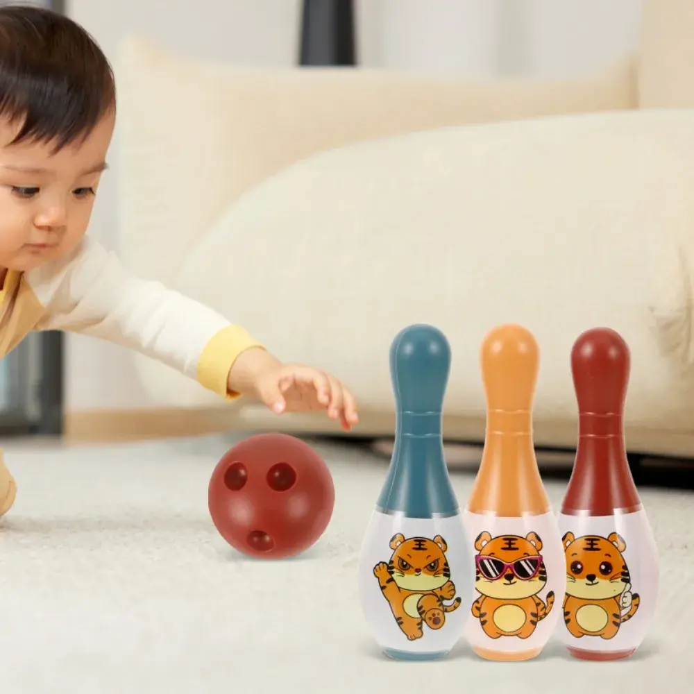 IParent-child Interaction Bowling Toys,Indoor Outdoor Sports Bowling Balls Game, Bowling Set Includes 6 Plastic Pins & 2 Balls