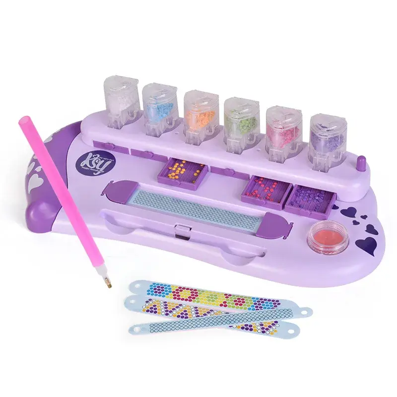 Children's Diy Puzzle Creative Handmade Diamond Weaving Hand Rope Set, Suitable for Girls to Dress Up as Home Decoration Toys