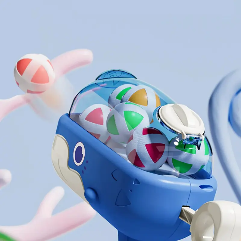 Indoor and Outdoor Parent Child Interactive Shooting Competition Puzzle Toys Whale Sticky Ball Gun for Children
