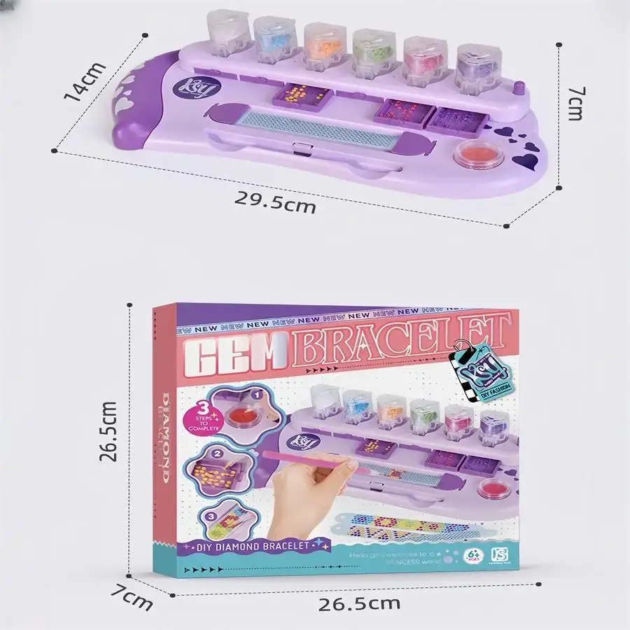 Children's Diy Puzzle Creative Handmade Diamond Weaving Hand Rope Set, Suitable for Girls to Dress Up as Home Decoration Toys