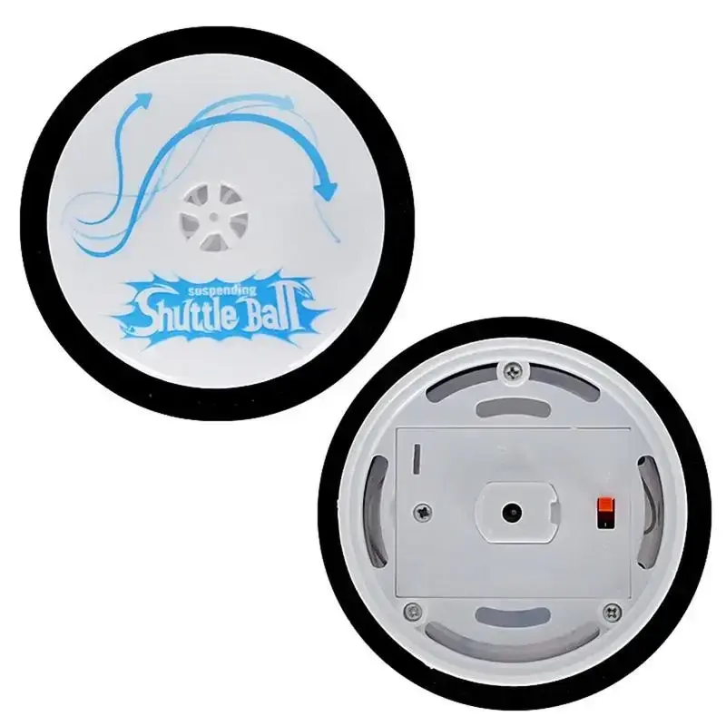 Mini Electric Floating Hockey Table Toys Air Hockey Hover Ball Board Game Toy with 2 Red Air Hockey Pushers for Kids Adults