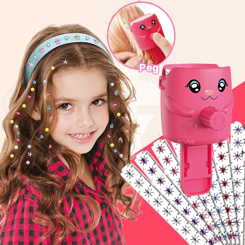 Portable Children's Diamond Drill Machine Toy for Pretend Play Beauty Salon Role-Playing Educational Fun