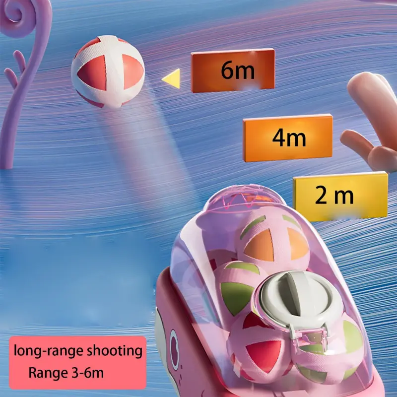 Indoor and Outdoor Parent Child Interactive Shooting Competition Puzzle Toys Whale Sticky Ball Gun for Children