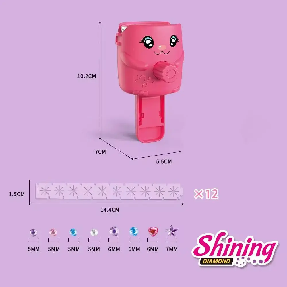 Portable Children's Diamond Drill Machine Toy for Pretend Play Beauty Salon Role-Playing Educational Fun
