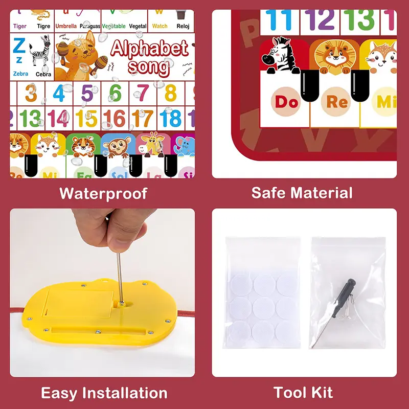 ABC Learning for Toddlers Learning Toys En/Spanish Electronic Interactive Wall Chart with Musical Alphabet Educational Gifts