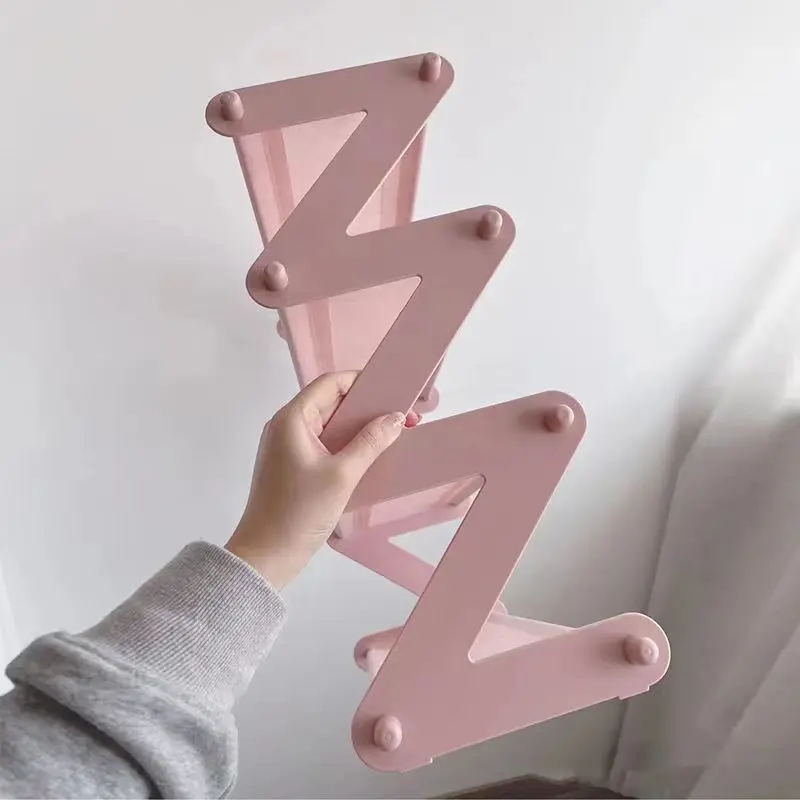 Simple shoe rack storage cabinet, shoe box storage, layered assembly, Z-shaped shoe rack, folding shoe rack, small shoe rack
