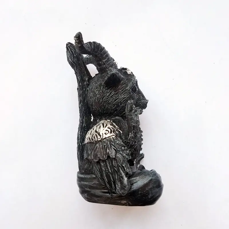 Halloween Decorations Black Goat Resin Craft Creative Home New Gift Craft Jewelry Resin Desktop Statue Courtyard Decoration