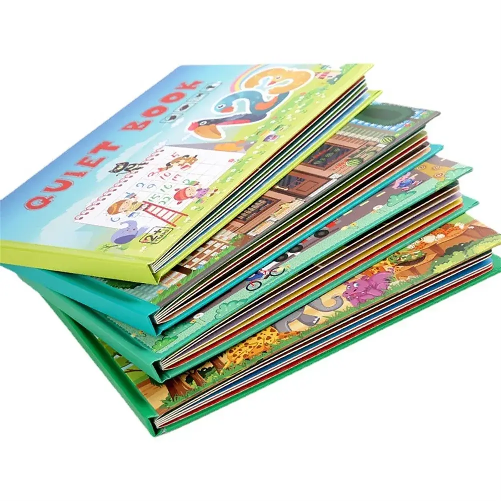Quiet Book Sticker Puzzles Game Baby Educational Montessori Early Education Children Cognitive Paste Matching Card Birthday Gift